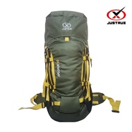 50 Liter Mountain Backpack Hiking Camping Backpack - Army Yellow, Without Raincover