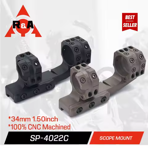 New SP-4022C Scope Rings 34mm Tube 1.50Inch Hight 0mil 0moa Pic Gen3 Scope Mount with Surfaces for S