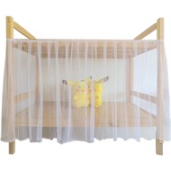 Self-Adhesive Mesh Bunk Bed Curtains Netting Canopy for Twin Top Bottom, 1 Piece for Full Coverage, 