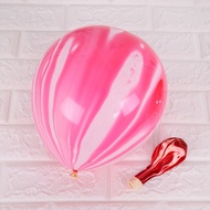 Balon Latex Bulat Motif Marble Dekorasi Ulang Tahun 12 inch Ballon Bulat Pelangi Karet Motif Keleren