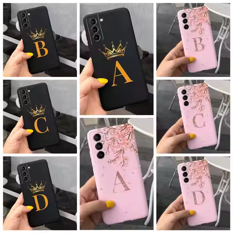 For Samsung S21 FE Case Soft Silicone Letters Back Cover For Samsung S21 Plus 5G Phone Case on Galax