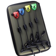 Fishing Swingers Set LED Illuminated Fishing Bite Indicator Fishing Tackle in Zipped Case Outdoor Sw