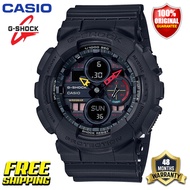 Original G-Shock GA120 Men Sport Watch Japan Quartz Movement Dual Time Display 200M Water Resistant Shockproof and Waterproof World Time LED Auto Light Sports Wrist Watches with 4 Years Warranty GA-140-1A1 (Free Shipping Ready Stock)