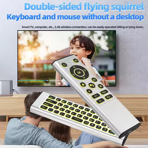 7 Color Light Backlit Remote Control Built-in Battery X9 Air Mouse For Android TV BOX X96Q Tanix W2