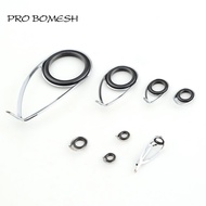PROBOMESH 7.7g 8pcs/Kit Spinning Fishing Rod Guide Set Kit With SIC Ring Stainless Steel Guide DIY F
