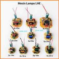 Mesin Lampu LHE PCB PLC 2U 3U 4U Spiral Daya 14 18 23 25 35 45 65 Watt