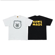 Human Made x KAWS Joint T-shirt New Polar Bear Head Printed Casual Short Sleeve T-Shirt for Men and Women