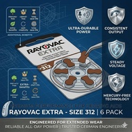 【Hantar Cepat】Hearing Aid Batteries Rayovac Extra Extra-S13/31/A312/312 Zinc Air Batterie 1.45V Size
