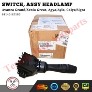 Switch Assy, Headlamp Dim/ Switch Lever Combination Lamp Avanza Grand/Agya/Calya 84140-BZ180 ORIGINA