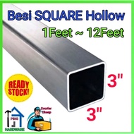 3"x3"(75mm) Besi Hollow Petak 8feet ~12feet Thinkness 1.2mm
