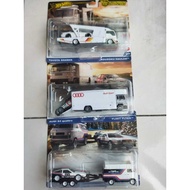 Hot Wheels Premium Team Transport 2025 Toyota Soarer Kousoku Hauler Audi S4 Quattro Fleet Flyer DMC 