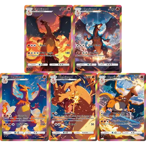 Potdemiel Pokemon Cards Charizard Rare Holo Card PTCG Trading Cards Game Card Set Collectible Pokemo