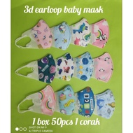 [[READY STOCK]]3D DUCKBILL EARLOOP BABY FACE MASK 50PCS,RECOMMENDED AGE 0-3