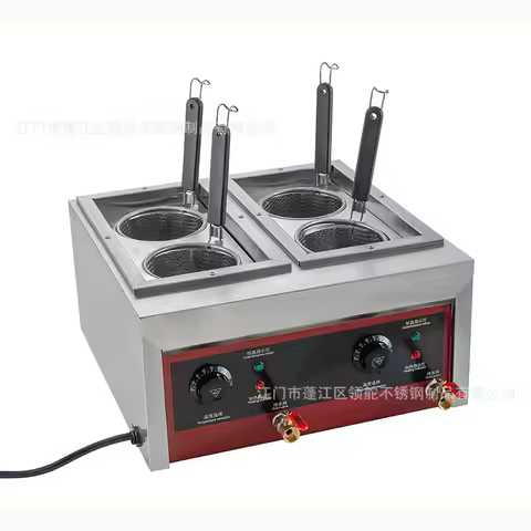 Commercial Desktop Electric Noodle Cooker Double 4 6 Hole for Spicy Hot Pot Noodle Boiling Machine