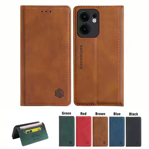 Reno13 F Wallet Flip Case For Oppo Reno 13F Phone Case Etui Oppo Case Reno13 F 4G 5G Leather Cover R
