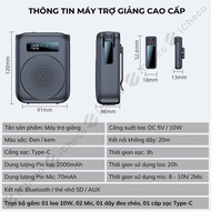 Máy trợ giảng không dây loa kèm míc cài áo nhỏ gọn có bluetooth dạy học iCheco T57