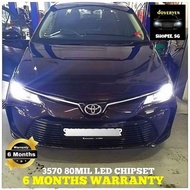Toyota Corolla Altis Gen 12 E210💡6500K White LED Headlight Fog Light Bulb Support Hi Lo Beam - H8 H1