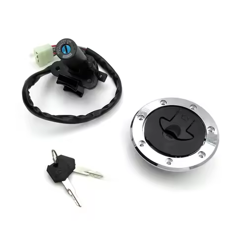 Motorcycle Ignition Switch Fuel Gas Cap Cover Seat Lock Key Set For Kawasaki ZZR400 ZZR600 ZXR400 75