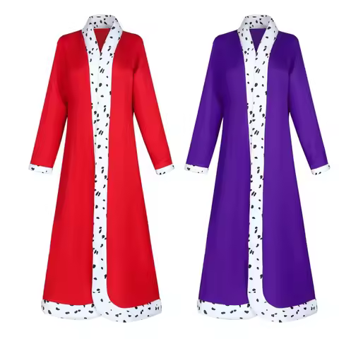 The Amazing Digital Circus Kinger Cosplay Costume Purple Red Long Robe for Adults Kids Fantasy Hallo