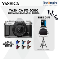 YASHICA FX-D 300 Digital Film Simulation Camera | One Camera Two World With 64GB Card  Shoulder Bag 
