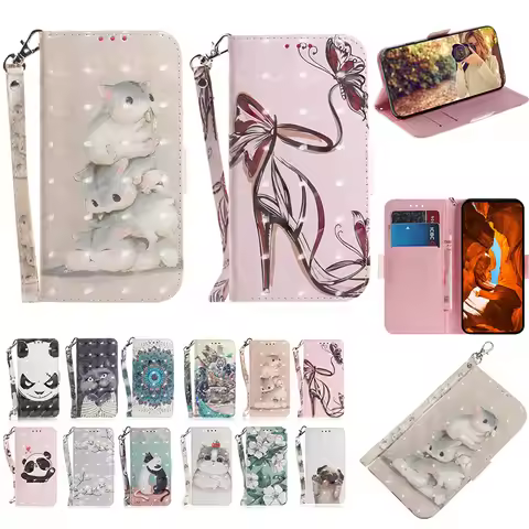 Stand Flip Wallet Case For Realme C67 C65 4G C55 C53 c51 C35 c33 C31 C25S c21Y C20A C15 C12 C61 C63 