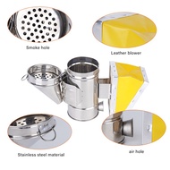 Bee Hive Smoker Bee Keeper Smoker Stainless Steel Heat Chamber Yellow Bellow Livestock Grooming