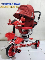 Stroler Bayi Atlantis AT-25 Ada Tudungnya Sepeda Roda Tiga Anak AT25 Kereta Dorong Anak