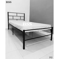 BSS J312 Design Super Strong Base Heavy Duty Single Metal Bed Frame Beautiful Design Iron Single Bed /Katil Bujang