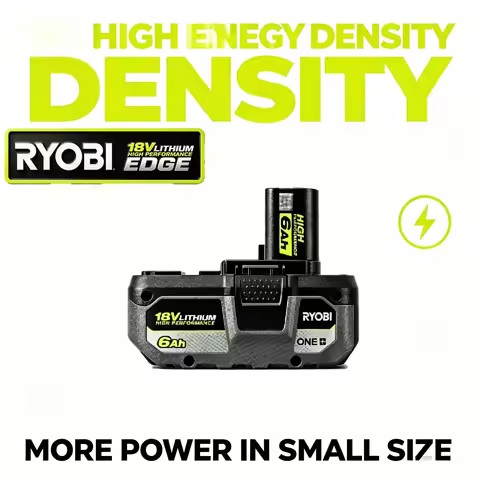 Original RYOBI 18V 6Ah Battery ONE+ High Performance Lithium Ion Rechargeable Battery for All RYOBI 