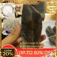 1 Polished natural black quartz stone pillar (real stone) for home decoration weighs 400g (L37) used