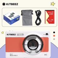 KiTBEEZ KC-2 กล้องดิจิตอล 56MP ซูม 8X 1080P HD กล้องถ่ายรูปถ่ายวิดีโอ กล้องคอมแพค Travel Vlog Camera