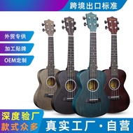 Ukulele kayu basswood 23 inci, pengeluar gitar kecil empat tali Hawaii