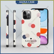 Kate Spade เคสโทรศัพท์สำหรับ iPhone 14 Pro Max / iPhone 13 Pro Max / iPhone 12 Pro Max / iPhone 11 Pro Max / XS Max / iPhone 8 Plus / iPhone 7 plus ฝาครอบเคสป้องกันหนังแกะป้องกันการตก 9QIZA4