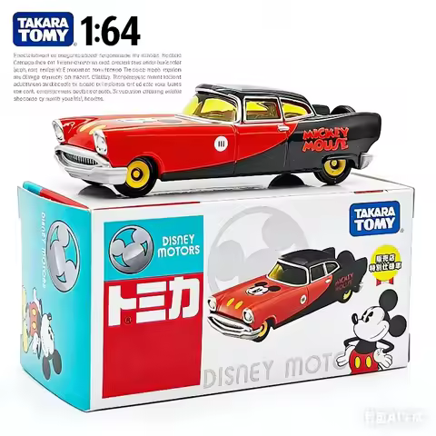 TAKARA TOMY Disney Limited Edition Fish Fin Tail Mickey Special Edition Model Alloy Car Collectible 