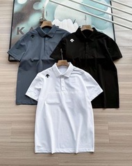 DESCENTE 迪桑特 經典運動POLO衫 速乾面料 黑白灰