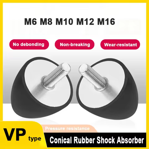 1/2/4PCS VP Type Conical Rubber Shock Absorber Anti-Collision Buffer Pad Feet Vibration Isolation Ba
