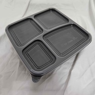 (50pcs±) 3/4/5 Compartment Lunch Box PP-SQ3/4/5 / PP Plastic Food Bento Box / 3/4/5 Compartment Bent
