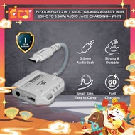 Plextone GS1 2 in 1 Audio Gaming Adapter with Charging - White