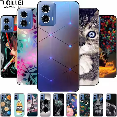 For Moto G34 5G Case G 24 Soft Silicone Fashion Animals TPU Bumper for Motorola Moto G24 G04 Painted