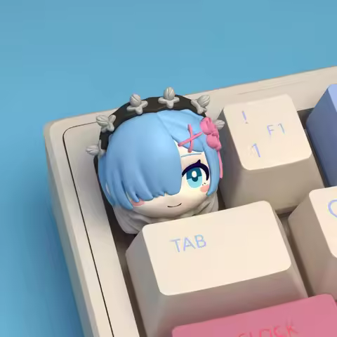 Re: Zero Creating Life in Another World Theme Keycaps Original Design Rem Keycaps for Mechanical Key
