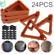 24 Pcs Plant Pot Feet Invisible Flower Pot Risers Triangle Pot Lifters Supports Stackable Potted Plant Stand Durable Flower Pot Rack SHOPQJC4440