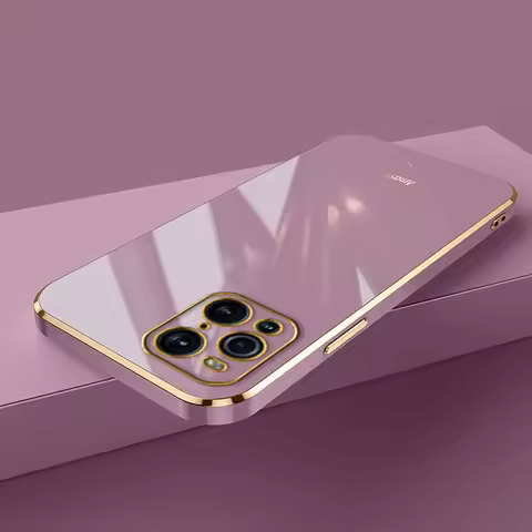 For oppo Find X3 Case Luxury Square Plating OPPO Find X3 Pro Phone Case X3Pro ShockProof Silicone Ba
