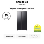 [Climate Voucher Eligible] Samsung RS70F65Q3FSS SBS -AI Energy Mode Bespoke Refrigerator, 655L, Blac