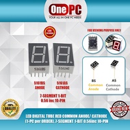 ONE PC LED DIGITAL TUBE RED COMMON ANODE/ CATHODE (1-PC per ORDER), 7-SEGMENT 1-BIT 0.56inc