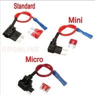 CAR FUSE HOLDER ADD-A-CIRCUIT TAP Motorcycle Car Lorry Add Circuit TAP Micro/Mini/Standart