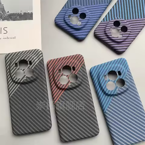 For Honor Magic6 Magic6 Pro 6Pro 5G Case Carbon Fiber Stripe Skin-friendly Back Cover For Magic 6 Pr