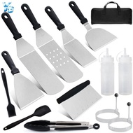 Alat BBQ Luaran Set Penyodok BBQ Keluli Tahan Karat Garpu BBQ Gabungan Teppanyaki Set Grill BBQ 6 Ke