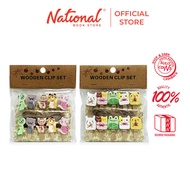 Clip Paper 10S Wooden Animals