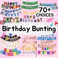 [SG Instock] Happy Birthday Banner Garland Party Bunting Happy birthday foil balloon for Party Decor