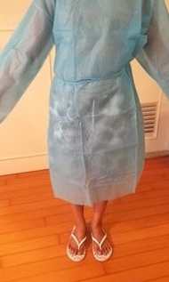 #7027織布隔離衣~籃色(10件/盒)